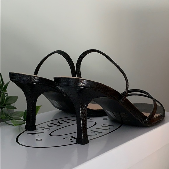 Steve Madden Loft Black Snake Sandals - Picture 5 of 8